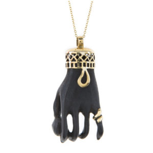 Ebony Hand Pendant Necklaces