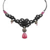 Lace and Ruby Necklace Necklaces