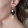 Lace and Cameo Earrings