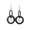 Ebony and Pearl Double Hoops Earrings