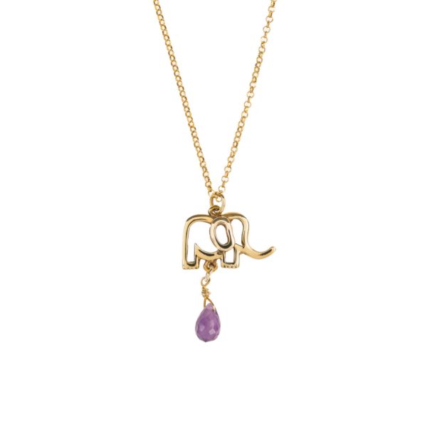 Small Elephant Outline Necklace