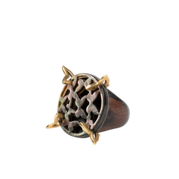 Ebony and Mother of Pearl Ring