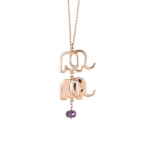 Double Elephant Necklace Necklaces