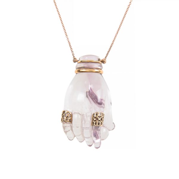 Amethyst Hand Necklace