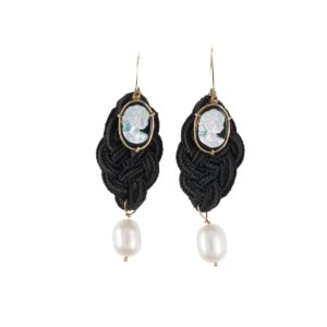 Lace and Cameo Earrings Earrings