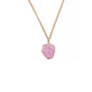 Pink Saphire Rough Necklace Necklaces