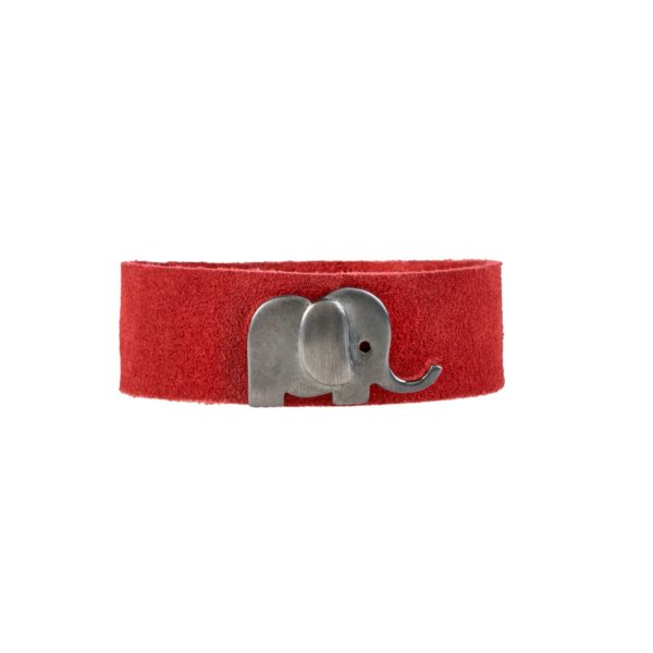 Large Elephant Suede Bracelet