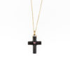 Ebony and Ruby Cross Pendant Necklaces