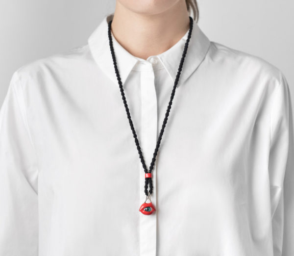 Lips Eye Elastic Necklace