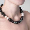 Ebony Pearls and Emeralds necklace