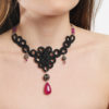 Lace and Ruby Necklace