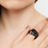 Ebony and Diamond Movement Ring