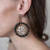 Ebony and Mother of Pearl Earrings